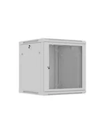 Kable miedziane - Szafa instalacyjna Rack wisząca 19'' 12U 600x600 szara drzwi perforowane Lanberg flat pack WF01-6612-23S - miniaturka - grafika 1