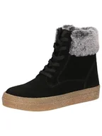 Kozaki damskie - Caprice Damskie ciepłe buty 9-26100-43, modne kozaki, Black Suede, 37 EU - miniaturka - grafika 1