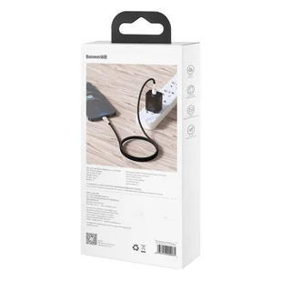 Baseus Cafule Metal Data kabel USB Typ C - Lightning 20 W Power Delivery 1 m czarny (CATLJK-A01) - Kable USB - miniaturka - grafika 6