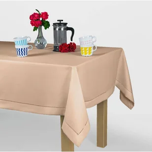 Obrus 120 x 120 Plamoodporny z Mereżką wz. 240_Beż - Obrusy i serwetki - miniaturka - grafika 2