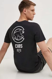 Koszulki męskie - Nike t-shirt bawełniany Chicago Cubs męski kolor czarny z nadrukiem - grafika 1