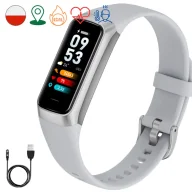 Smartband - Rubicon Band RBN-BAND-SIL szara opaska smart - miniaturka - grafika 1