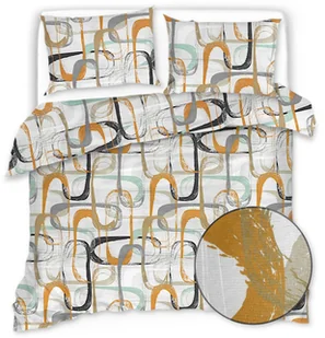 Pościel Z Mikrofibry 160X200 Beżowo-Żółta 21251 - Pościel - miniaturka - grafika 1