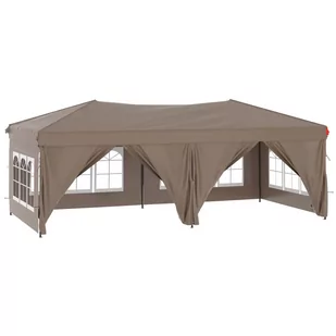 Składany namiot imprezowy ze ściankami, kolor taupe, 3x6 m - Pawilony ogrodowe - miniaturka - grafika 3