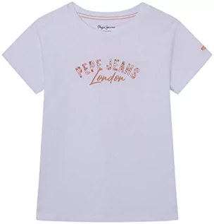Koszulki dla dziewczynek - Pepe Jeans Koszulka dziewczęca Gervera, biały, 18 Lat - grafika 1