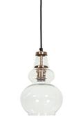 Lampy sufitowe - Light & Living Lampa wisząca Cile miedź szkło F-179336 - miniaturka - grafika 1