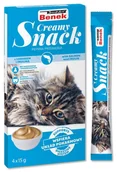 Przysmaki dla kotów - SUPER BENEK Creamy Snack - płynna przekąska dla kotów z łososiem i inuliną 4x 15g - miniaturka - grafika 1