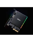 Adaptery i przejściówki - Akasa Adapter M.2 SSD PCIe z chłodzeniem i oświetleniem RGB LED (AK-PCCM2P-03) - miniaturka - grafika 1