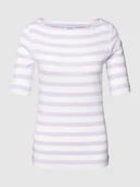 Koszulki i topy damskie - T-shirt w paski - miniaturka - grafika 1