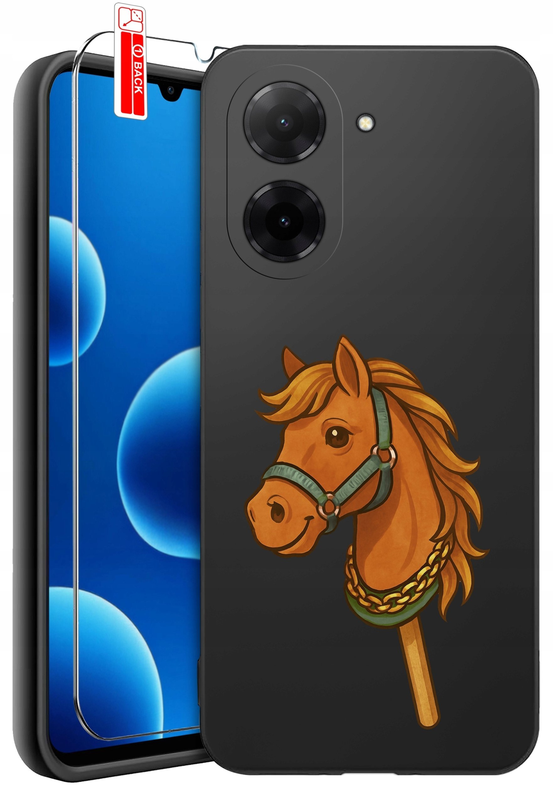 ETUI do Xiaomi Redmi A5 WZORY SILIKONOWE MATT CASE + SZKŁO 9H
