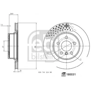 Tarcza hamulcowa FEBI BILSTEIN 180031 - Tarcze hamulcowe - miniaturka - grafika 1