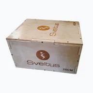 Pozostały sprzęt i akcesoria do ćwiczeń - Sveltus Skrzynia drewniana plyometryczna mała Sveltus Wood Plyobox Small 4602 - miniaturka - grafika 1