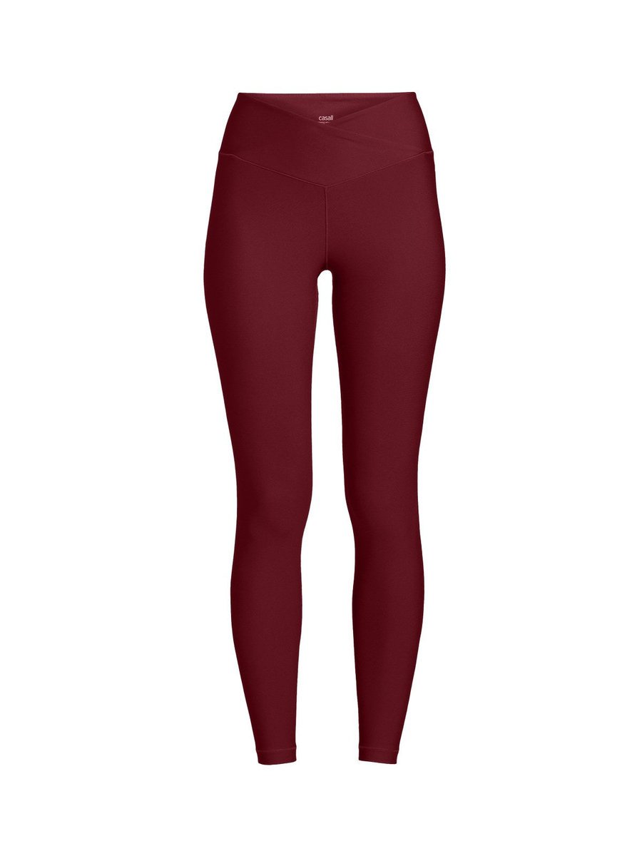 Legginsy CASALL Overlap High Waist Tights czerwony