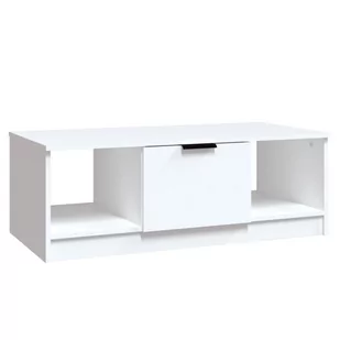 Lumarko Stolik kawowy, biały, 102x50x36 cm, materiał drewnopochodny - Ławy i stoliki kawowe - miniaturka - grafika 3