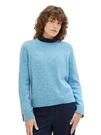 Swetry damskie - TOM TAILOR Sweter damski, 12391 – jasny niebieski melanż, XS - miniaturka - grafika 1