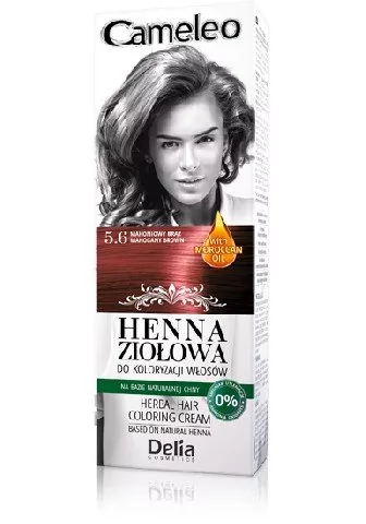 DELIA Delia Cosmetics Cameleo Henna Ziołowa 5.6 mahoniowy brąz