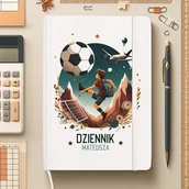 Notesy i bloczki - NOTATNIK dziennik imienny prezent dla fana piłki nożnej - miniaturka - grafika 1