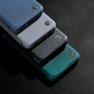 Nillkin Qin Leather Pro Case etui iPhone 14 Plus osłona na aparat kabura pokrowiec obudowa z klapką zielony - Etui i futerały do telefonów - miniaturka - grafika 21