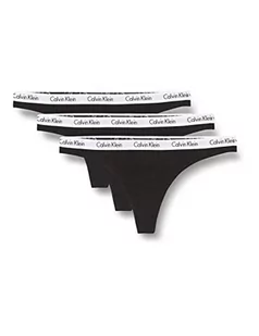 Calvin Klein Kobiety Stringi, Czarne, L, 3 szt - Majtki damskie - miniaturka - grafika 1