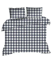 Poszewki na poduszki - Poszewka Z Kory 40X40 Kratka Granatowa Biała 1057N - miniaturka - grafika 1