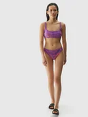 Stroje kąpielowe - 4F Dół od bikini damski - różowy XS - miniaturka - grafika 1
