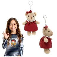 Maskotki i pluszaki - Brelok Pluszowy MIŚ MATYLDA w czerwonej sukience maskotka Captain Mike - miniaturka - grafika 1