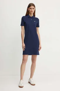 Lacoste sukienka bawełniana kolor granatowy mini prosta - Sukienki - miniaturka - grafika 1