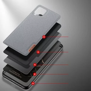 Dux Ducis Fino etui pokrowiec pokryty nylonowym materiałem Samsung Galaxy A22 4G szary - Etui i futerały do telefonów - miniaturka - grafika 3