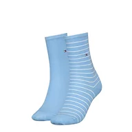Skarpetki damskie - Tommy Hilfiger Skarpety damskie CLSSC, Light Blue/Marshmallow, 39-42 EU - miniaturka - grafika 1