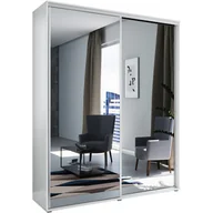 Szafy - Szafa Przesuwna 150 z Lustrem A1 Skąpski Meble Grafit, Czekolada, 215 cm - miniaturka - grafika 1