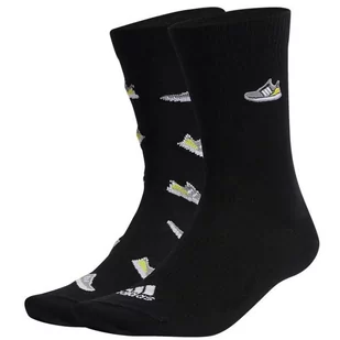 Skarpety adidas Run X Ultraboost Shoe Love Graphic 2PP (kolor Czarny) - Skarpetki damskie - miniaturka - grafika 1