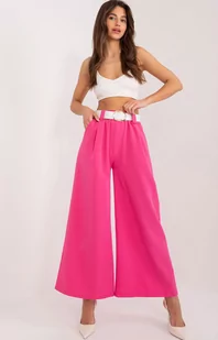 Spodnie palazzo z paskiem fuksja DHJ-SP-5583.88, Kolor fuksja, Rozmiar uniwersalny, ITALY MODA - Primodo.com - Spodnie damskie - miniaturka - grafika 1