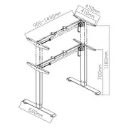 Meble modułowe i akcesoria - Biurko elektryczne stelaż Spacetronik SPE-141A USB antracyt - miniaturka - grafika 1