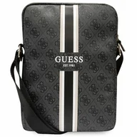 Torby na laptopy - Guess Torba GUTB10P4RPSK 10" czarny/black 4G Stripes Tablet Bag - miniaturka - grafika 1