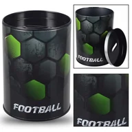 Skarbonki - Football Metalowa skarbonka, okrągła skarbonka dla dzieci STARPAK - miniaturka - grafika 1