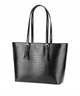 Torebki damskie - Torebka Damska Shopper Na Ramię PUCCINI Duża Mieści A4 Czarna BML054D-1 - miniaturka - grafika 1