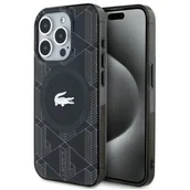 Etui i futerały do telefonów - Etui LACOSTE IML Blend Monogram MagSafe do Apple iPhone 15 Pro Czarny - miniaturka - grafika 1