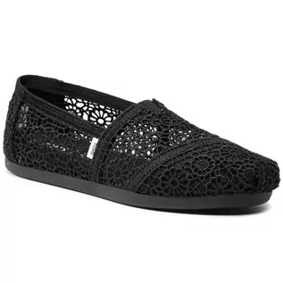 Półbuty damskie - Toms Półbuty Alpargata 10016254 Black Moroccan Crochet - grafika 1