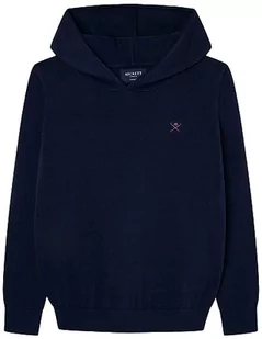 Hackett London Chłopięca bluza z kapturem z dzianiny, Niebieski (granatowy), 13 lat - Bluzy dla chłopców - miniaturka - grafika 1