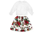 Dresy i komplety dla dziewczynek - ZESTAW KRAKOWIANKA BIAŁO-CZERWONY 116-128 2el - miniaturka - grafika 1