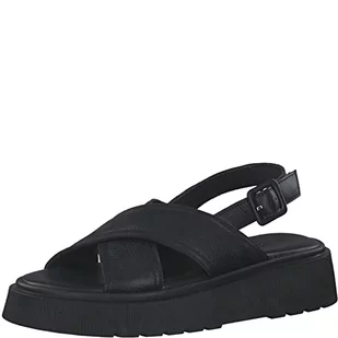 s.Oliver Damskie sandały 5-5-28201-20, czarne, rozmiar 39 EU, czarny, 39 eu - Moda i Uroda OUTLET - miniaturka - grafika 1