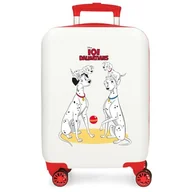 Walizki - Joumma Disney Dalmatas Family Walizka kabinowa biała 33 x 50 x 20 cm sztywne zapięcie szyfrowe ABS boczne zapięcie szyfrowe 28,4 kg 2 kg 4 koła podwójny bagaż ręczny, biała, walizka kabinowa - miniaturka - grafika 1