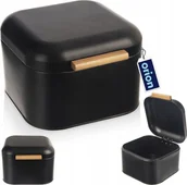 Pudła i pojemniki do przechowywania - Orion Chlebak metalowy czarny BLACK 21,5x20x14,5 cm - miniaturka - grafika 1