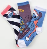 Skarpetki dla dzieci - Kolorowe skarpetki świąteczne dla dziewczynki, Disney, Lilo i Stitch, zestaw 3 par, bawełna, poliester, rozmiar 23/26 - Sun City - miniaturka - grafika 1