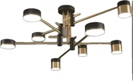Lampy sufitowe - Żyrandol skandynawski, Wiele głowic, Regulowane oświetlenie LED, 8 głowic, Trójkolorowe światło NO RC - miniaturka - grafika 1