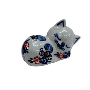 Ceramiczny kotek spioch Ceramika Bolesławiec - Figurki dekoracyjne Ceramiczny kotek spioch Ceramika Bolesławiec - Figurki dekoracyjne - miniaturka - grafika 1