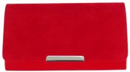 Torebka kopertówka z paskiem zamsz lakierek czerwona - Torebki damskie Torebka kopertówka z paskiem zamsz lakierek czerwona - Torebki damskie - miniaturka - grafika 1