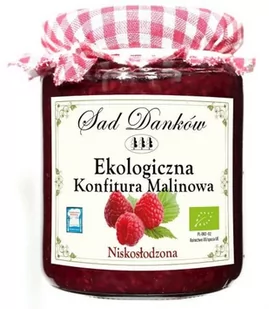 Sad Danków KONFITURA MALINOWA NISKOSŁODZONA BIO 270 g - - Dżem - miniaturka - grafika 1