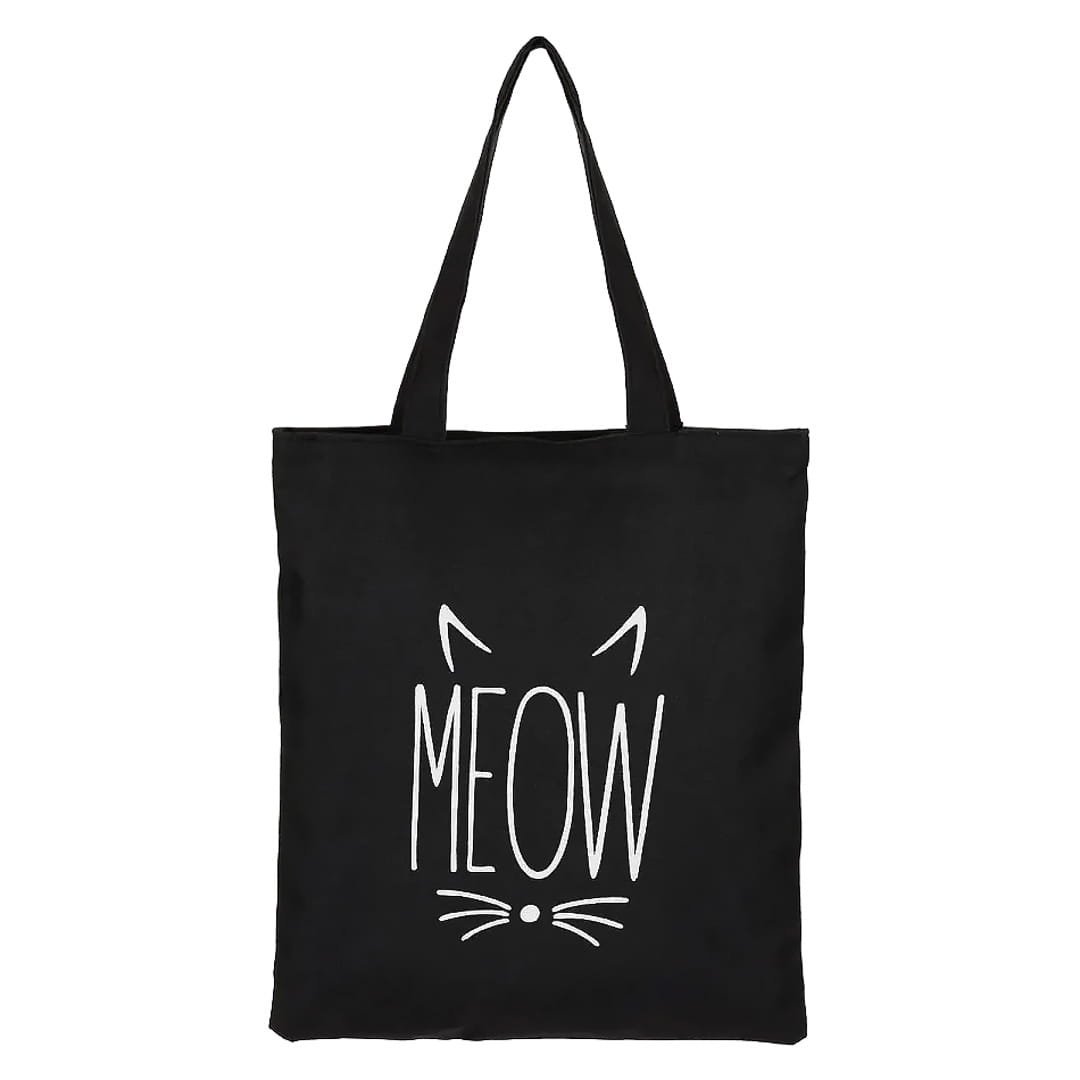 Torba na zakupy shopper czarna– kot meow