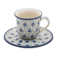 Filiżanki - FILIŻANKA do espresso 60 ml ze spodkiem - Ceramika Artystyczna Bolesławiec - miniaturka - grafika 1